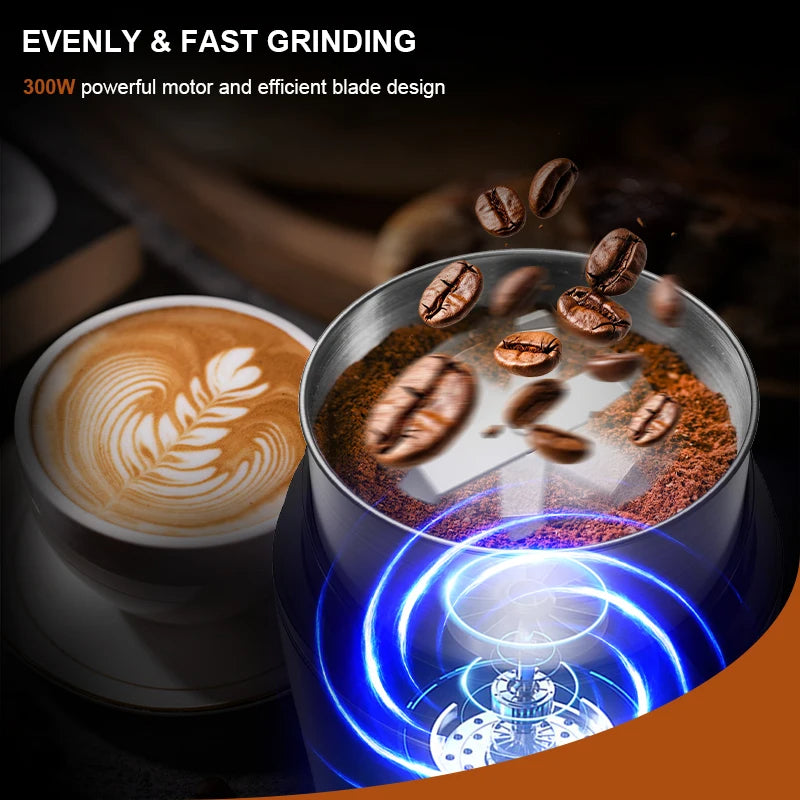 Coffee Bean Grinder | Removable Stainless Steel Cup