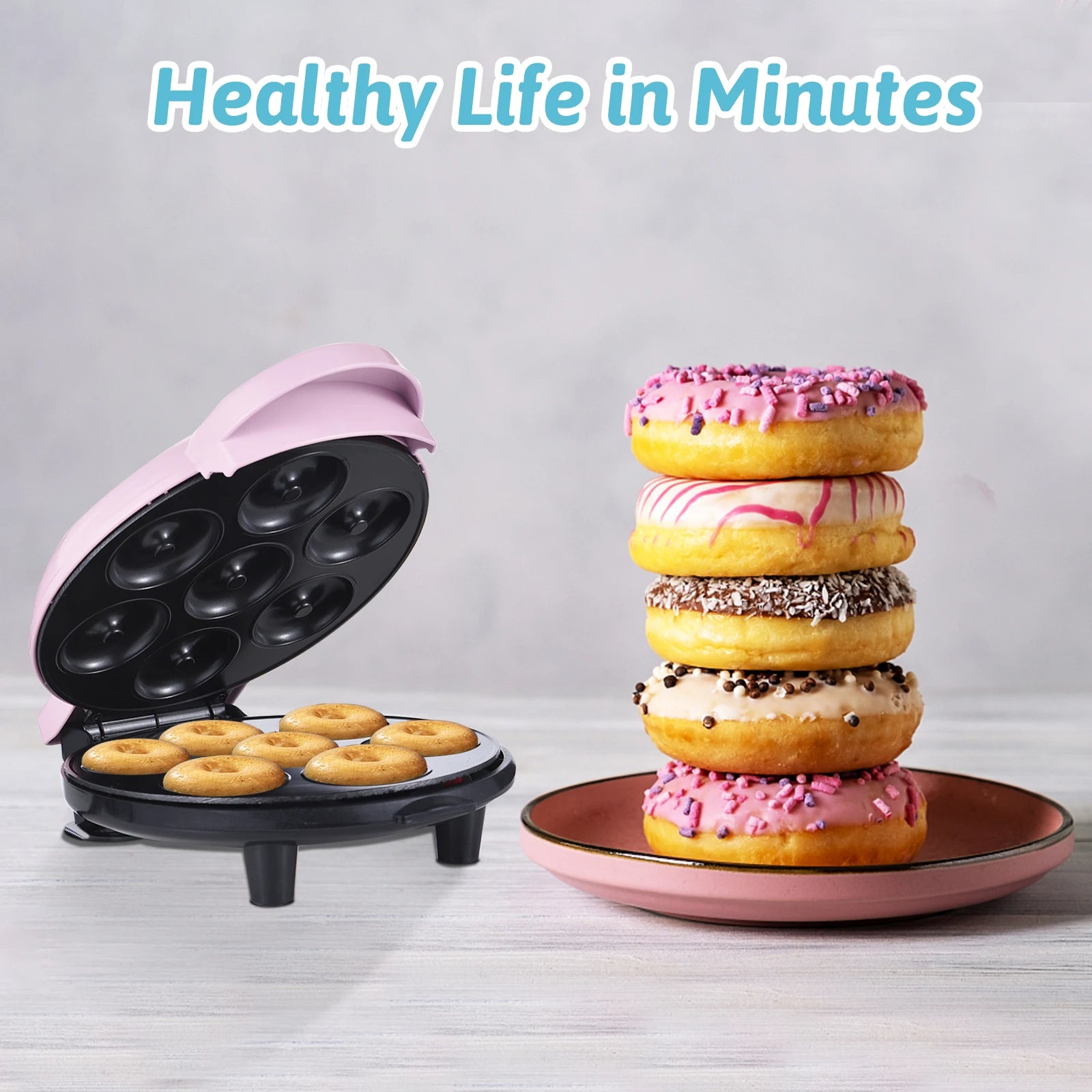 Electric Small Donut Making Machine | Double-Sided Heating Non-Stick Coating