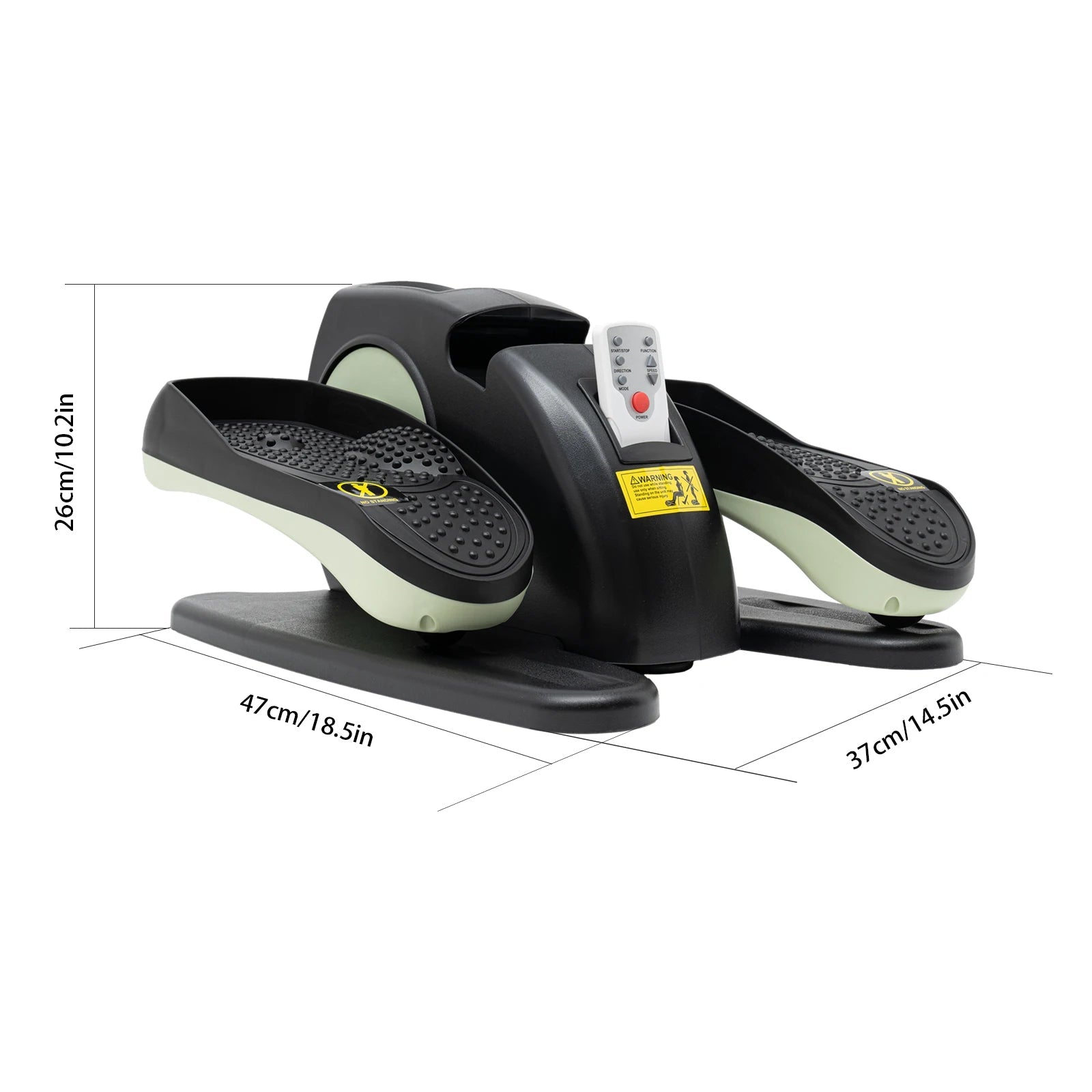 60W Under-desk Elliptical Machine, Portable Trainer for Home Office, Multifunctional Silent Space Walking Stepper 35*44*26cm