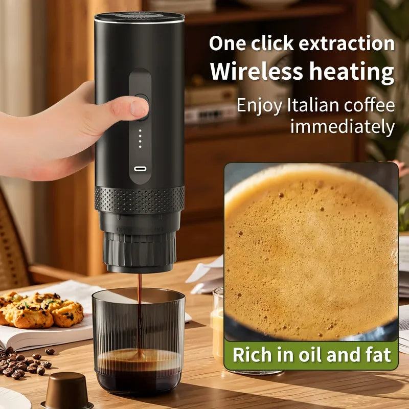 Portable Espresso Machine | Wireless Portable Espresso Capsule Three In One