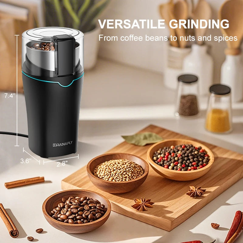 Coffee Bean Grinder | Removable Stainless Steel Cup